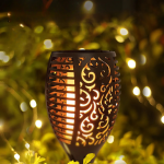 Вуличний ліхтар садово-парковий наземний Sirius 39003 на сонячній батареї з імітацією вогню