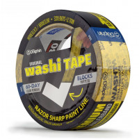 Лента малярная Blue Dolphin WASHI-XF7 Ultra Premium жёлтая 48 мм × 50 м