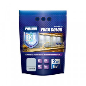 Затирка для плитки Fuga Color Polimin 2 кг голубая