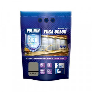 Затирка для плитки Fuga Color Polimin 2 кг серая