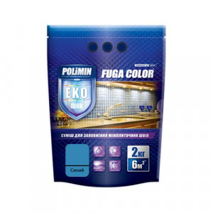 Затирка для плитки Fuga Color Polimin 2 кг синяя