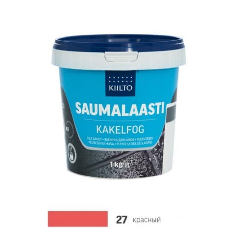 Затирка для плитки Kiilto Saumalaasti 27 красный 1 кг
