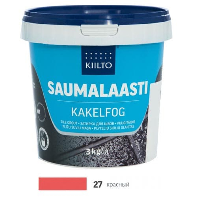 Затирка для плитки Kiilto Saumalaasti 27 красный 3 кг