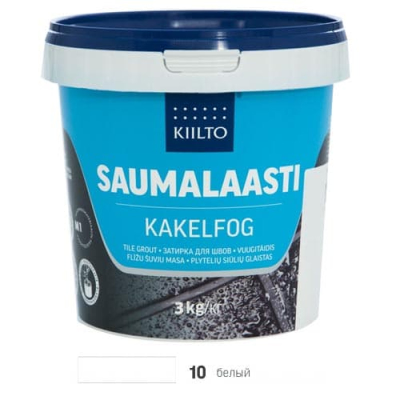 Затирка для плитки Kiilto Saumalaasti 10 белый 3 кг