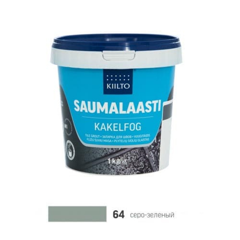 Затирка для плитки Kiilto Saumalaasti 64 серо-зеленый 1 кг