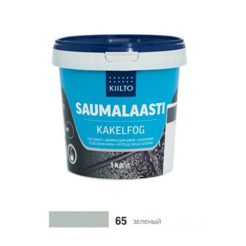 Затирка для плитки Kiilto Saumalaasti 65 зеленый 1 кг
