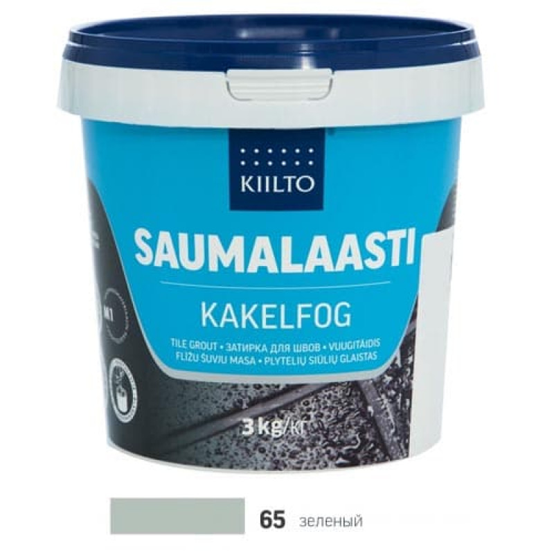 Затирка для плитки Kiilto Saumalaasti 65 зеленый 3 кг