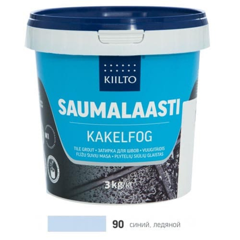 Затирка для плитки Kiilto Saumalaasti 90 синий ледяной 3 кг