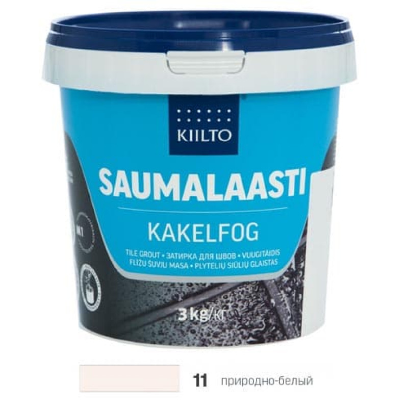 Затирка для плитки Kiilto Saumalaasti 11 природно-белый 3 кг