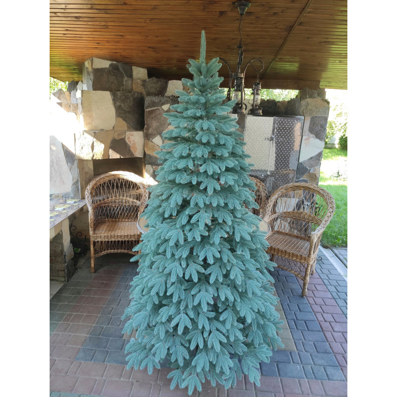 Искусственная литая елка «Швейцарская» 2.5 м голубой