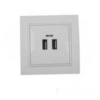 Розетка USB (2 порти) 2 A  Enzo  Білий