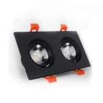 LED світильник Чорний подвійний   5Wx2 кут повороту   45° 4100К