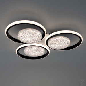 Смарт люстра управляемая светодиодная ALMAZ 6R 110 Вт 520x485x75 мм Черно-белая