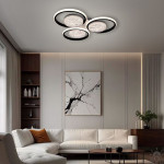 Смарт люстра управляемая светодиодная ALMAZ 6R 110 Вт 520x485x75 мм Черно-белая