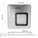 Управляемая светодиодная люстра UNIVERSE 70W S-ON/OFF-460х460х50-WHITE/WHITE-220-IP20