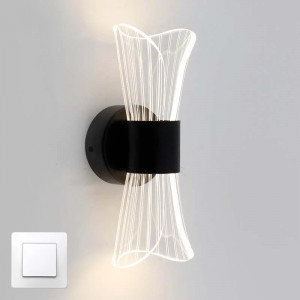 Настенный светодиодный светильник бра Esllse DIO 12Вт 215х100х85мм Черный