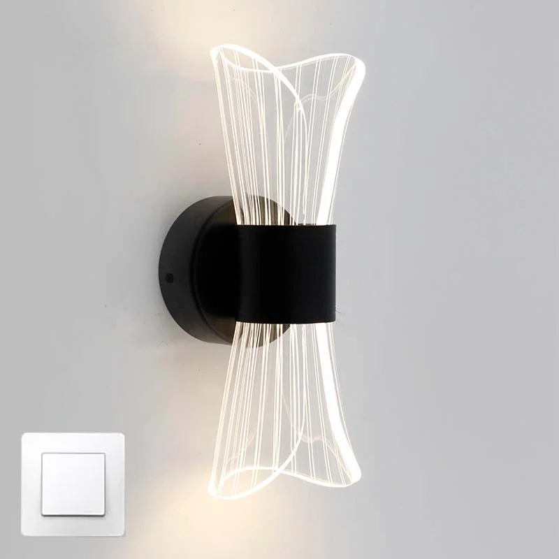 Настенный светодиодный светильник бра Esllse DIO 12Вт 215х100х85мм Черный