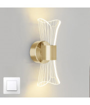 Настенный светодиодный светильник бра Esllse DIO 12Вт 215х100х85мм Золотой