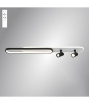 Светильник светодиодный Esllse с пультом EDINBURGH 70+4W 2LR APP 1000x160мм Чёрно-белый