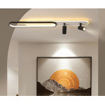 Светильник светодиодный Esllse с пультом EDINBURGH 70+4W 2LR APP 1000x160мм Чёрно-белый