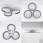 Смарт люстра управляемая светодиодная ALMAZ 6R 110 Вт 520x485x75 мм Черно-белая