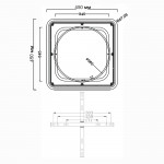 Управляемая светодиодная люстра ESLLSE VEGA DUAL 85W 2S 450х450x52мм Белая