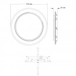 Управляемая светодиодная люстра ESLLSE VEGA DUAL 75W 2R 450х53мм Черно-Белая