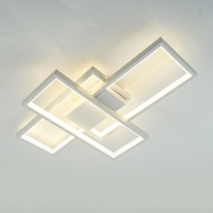 Керована світлодіодна СМАРТ люстра ESLLSE SVEN 65 Вт 550x360x80 мм Біла