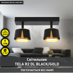 Світильник TELA 2R DL 270x100x135 мм Чорно-золотий для лампи GX53