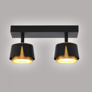 Світильник TELA 2R DL 270x100x135 мм Чорно-золотий для лампи GX53