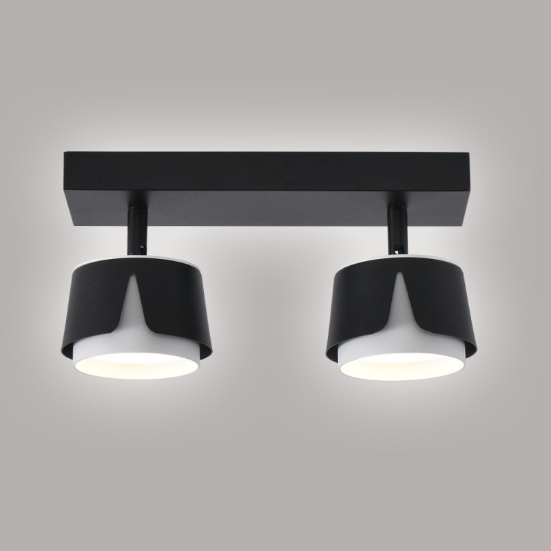 Світильник TELA 2R DL 270x100x135 мм Чорно-білий для лампи GX53