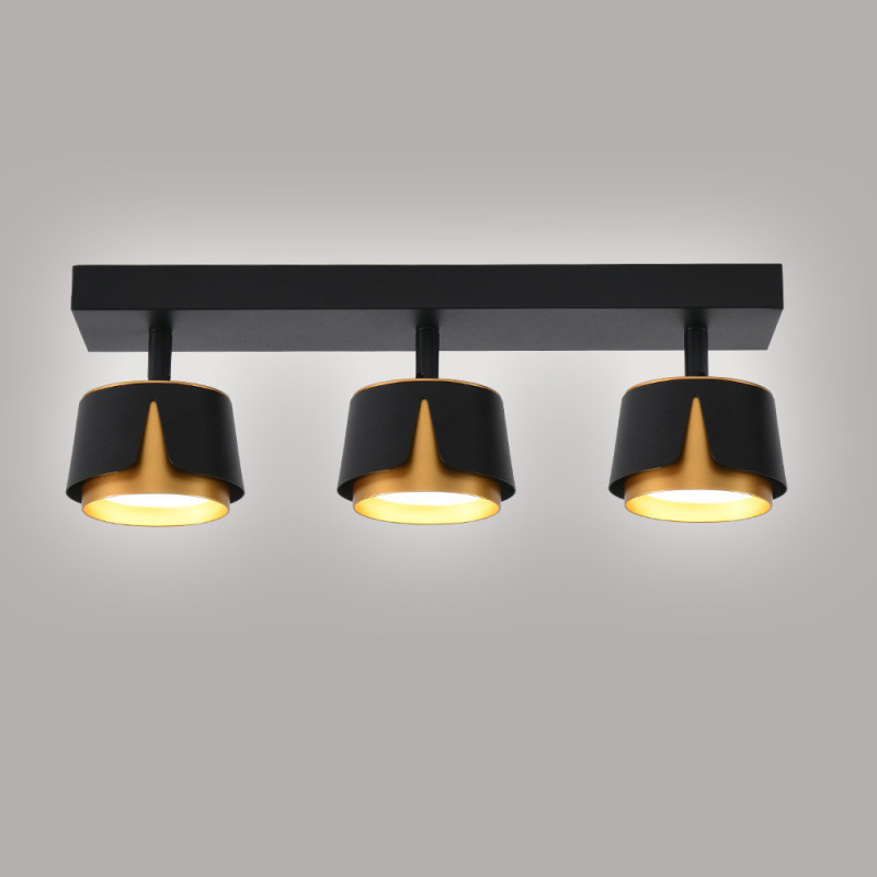 Світильник TELA 3R DL 400x100x135 мм Чорно-золотий для лампи GX53