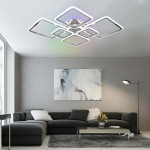 Управляемая светодиодная СМАРТ люстра ESLLSE OVAL RGB 120 Вт 7S 960x750x110мм Хром