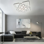 Управляемая светодиодная люстра ESLLSE TETRA TWIST ICE 165W 8S SMART 595x595x110мм Белая