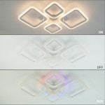 Смарт люстра с колонкой управляемая светодиодная ESLLSE OVAL RGB MUSIC 5S 85 Вт 725x460x80 мм Белая