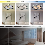 Управляемая светодиодная смарт люстра ESLLSE ALMAZ 8S 120 Вт 520x520x75 мм Черно-белая