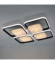 Управляемая светодиодная смарт люстра ESLLSE ALMAZ 8S 120 Вт 520x520x75 мм Черно-белая