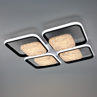 Управляемая светодиодная смарт люстра ESLLSE ALMAZ 8S 120 Вт 520x520x75 мм Черно-белая