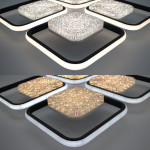 Управляемая светодиодная смарт люстра ESLLSE ALMAZ 8S 120 Вт 520x520x75 мм Черно-белая