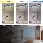 Управляемая светодиодная СМАРТ люстра ESLLSE SVEN 85W 3S 690x470x80мм Черно-белая