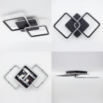 Світлодіодна люстра  ESLLSE MOKA 3S 60 Вт 550x310x72 мм Чорна