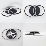 Cвітлодіодна люстра ESLLSE MOKA 3R 60 Вт 440x250x70 мм Чорна