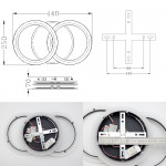 Cвітлодіодна люстра ESLLSE MOKA 3R 60 Вт 440x250x70 мм Чорна