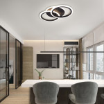 Cвітлодіодна люстра ESLLSE MOKA 3R 60 Вт 440x250x70 мм Чорна