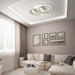 Cвітлодіодна люстра ESLLSE MOKA 3R 60 Вт 440x250x70 мм Біла