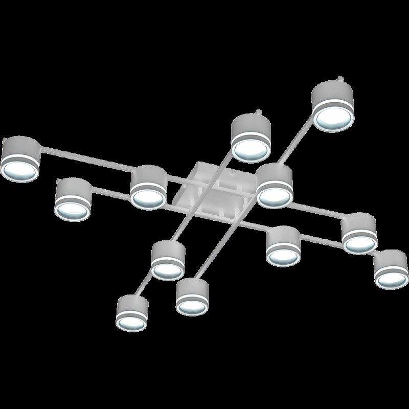 Люстра ESLLSE GELA 12R 1020x1020x140 мм Белая на 12 ламп GX53 на кухню, для спальни, для гостиной