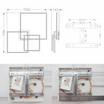 Смарт люстра управляемая светодиодная ESLLSE COCO 3S 120 Вт 750x750x142 мм Белая