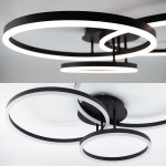 Смарт люстра управляемая светодиодная ESLLSE COCO 3R 105 Вт 762x675x150 мм Черная