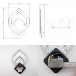 Настенный светодиодный светильник бра ESLLSE AZALIA ICE 13 Вт 305x215x47 мм Черный