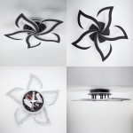 Люстра светодиодная с пультом ESLLSE ELLA RGB 42+10 Вт 5F 600x95 мм Черная